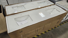 Load image into Gallery viewer, Pearl White Sintered Stone Undermount Vanity Top (Gloss Surface)