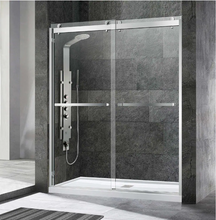 Load image into Gallery viewer, Victoria Frameless Bypass Shower Door 60x76