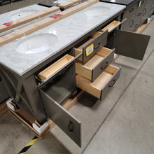 Load image into Gallery viewer, Aberdeen Bathroom Vanity with Carrara White Marble Top