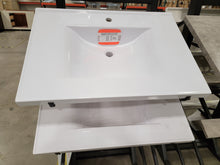 Load image into Gallery viewer, Solid White Cultured Marble Vanity Top 1-Hole