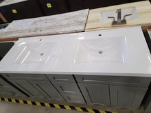Load image into Gallery viewer, Solid White Cultured Marble Vanity Top 1-Hole