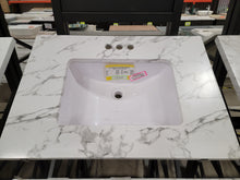 Load image into Gallery viewer, Calacatta Cultured Marble Vanity Top