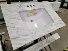 Load image into Gallery viewer, Carrara Cultured Marble Vanity Top