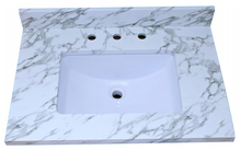 Load image into Gallery viewer, Calacatta Cultured Marble Vanity Top