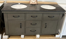 Load image into Gallery viewer, Aberdeen Bathroom Vanity with Blue Limestone Top
