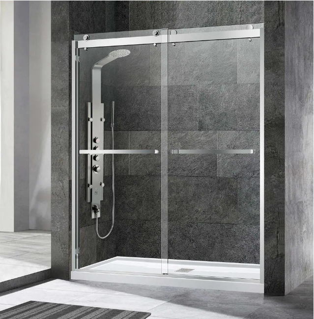 Victoria Frameless Bypass Shower Door 60x76