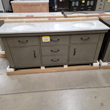 Load image into Gallery viewer, Aberdeen Bathroom Vanity with Carrara White Marble Top
