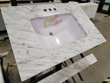 Load image into Gallery viewer, Carrara Cultured Marble Vanity Top
