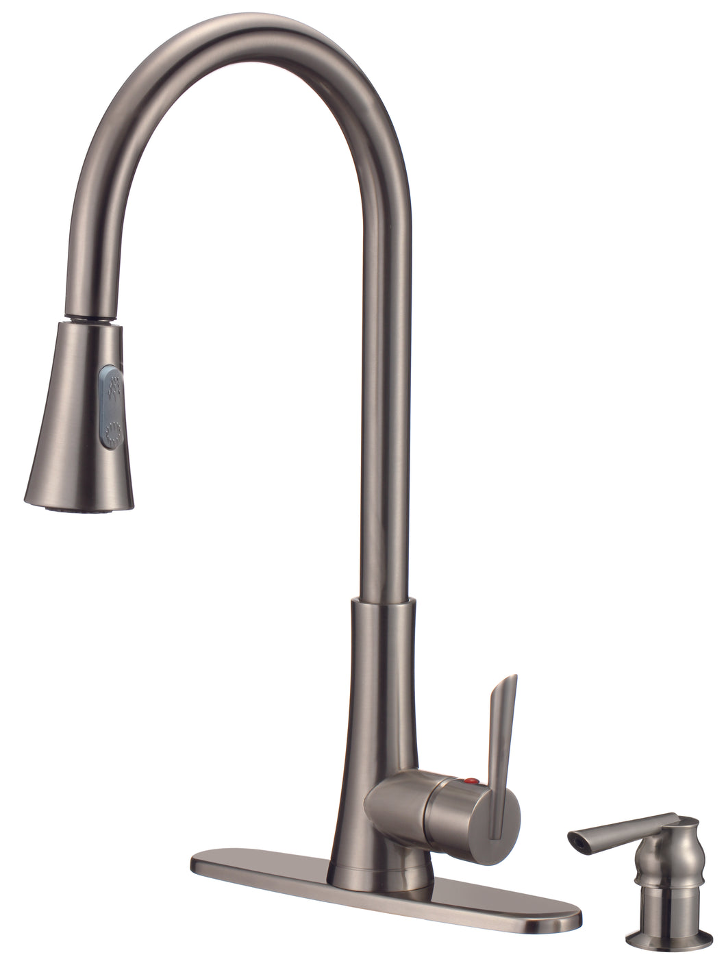 Pull Out Kitchen Faucet with Soap Dispenser & Deck Plate Combo #KF-82H18