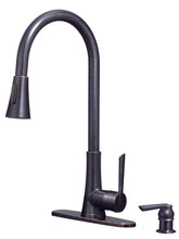 Load image into Gallery viewer, Pull Out Kitchen Faucet with Soap Dispenser &amp; Deck Plate Combo #KF-82H18
