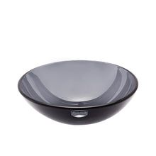 Load image into Gallery viewer, Clear Black Tempered Glass Vessel Sink
