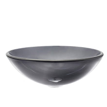 Load image into Gallery viewer, Clear Black Tempered Glass Vessel Sink
