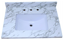 Load image into Gallery viewer, Calacatta Cultured Marble Vanity Top
