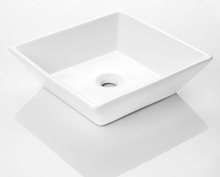Load image into Gallery viewer, Ceramic Vessel Sink #TC01 Square Flat Edge
