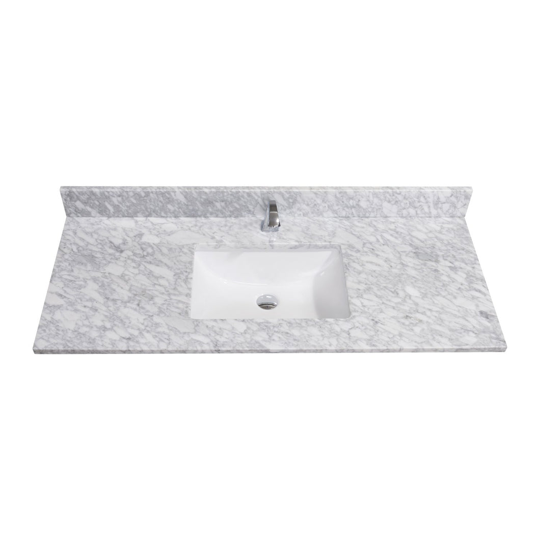 Carrara White Natural Italian Marble Vanity Top